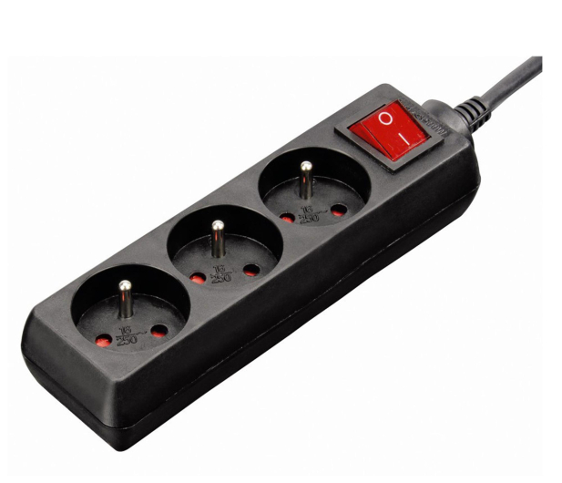 HAMA Listwa zasilająca Standard 3gn, 3m, czarna - 1416391 - zdjęcie 2